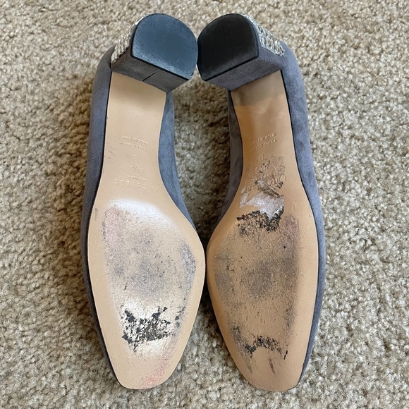 Kate Spade Danika Crystal Block Heels Gray Women’s Size 8.5 - Picture 9 of 12